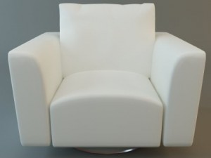 low poly club chair 3D Model