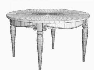 table  chairs set 3D Model