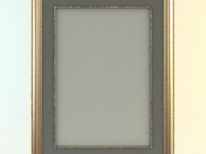 rectangular picture frame and mat 3D Model