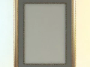 長方形の額縁とマット 3Dモデル