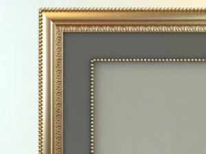 rectangular picture frame and mat 3D Model