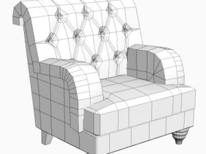 chesterfield armchair 3D Model