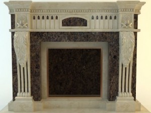 traditional style fireplace 3D Модель