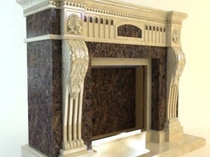 traditional style fireplace 3D Model