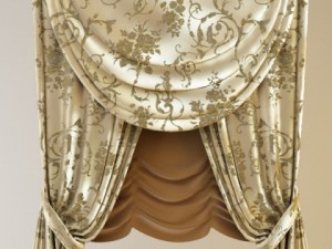 classical curtains  jabot 3D Модель