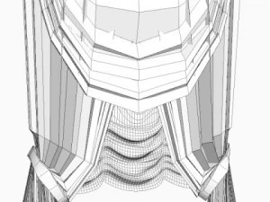 classical curtains  jabot 3D Model