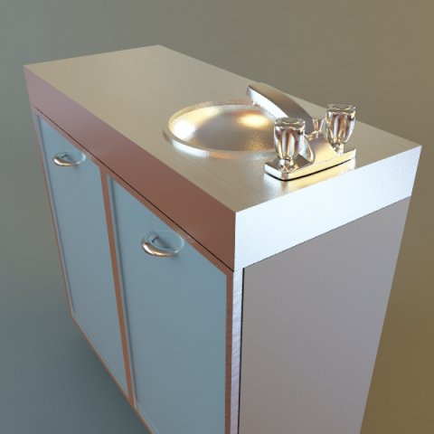 medical office sink cabinet 3D मॉडल .c4d .max .obj .3ds .fbx .stl .blend 