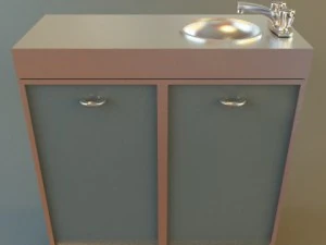 medical office sink cabinet 3D Model