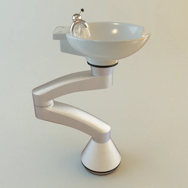 hair salon shampoo sink 3D Model .c4d .max .obj .3ds .fbx .stl .blend 