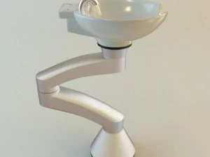 lavabo de champ&uacute; para peluquer&iacute;a Modelo 3D