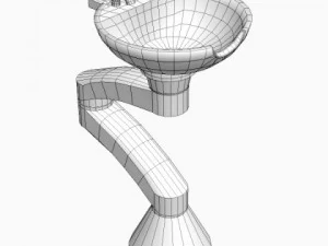 hair salon shampoo sink 3D Model