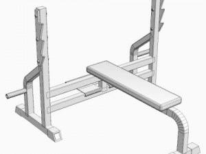 rack rod exercise equipment 3Dモデル