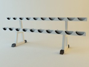 dumbell rack 3D Model