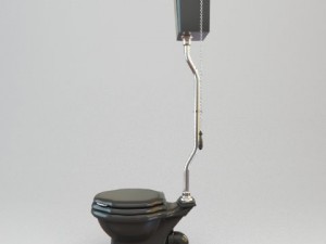 high tank toilet 3D Model