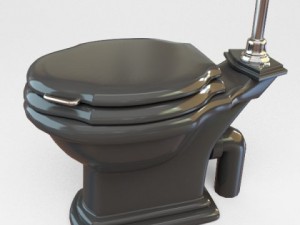 high tank toilet 3D 模型