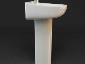 bathroom pedestal sink Modèle 3D