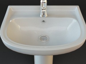bathroom pedestal sink Modèle 3D