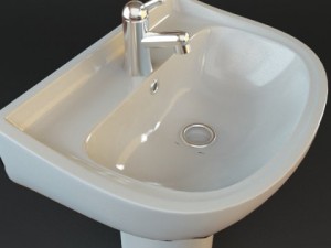 bathroom pedestal sink Modèle 3D