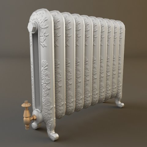 ornate antique radiator 3D Model .c4d .max .obj .3ds .fbx .stl .blend 