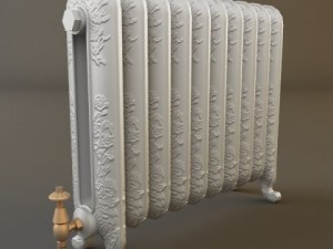 ornate antique radiator 3D Model