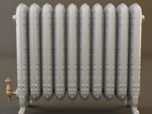 ornate antique radiator 3D Model
