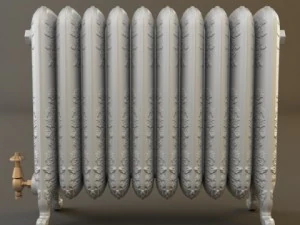 ornate antique radiator 3D Model