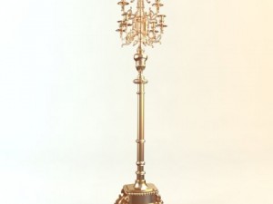 ornate antique brass candelabrum 3D Model