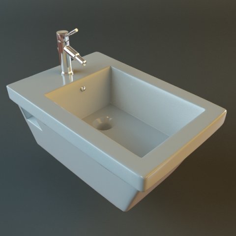 bidet 3D Model .c4d .max .obj .3ds .fbx .stl .blend 