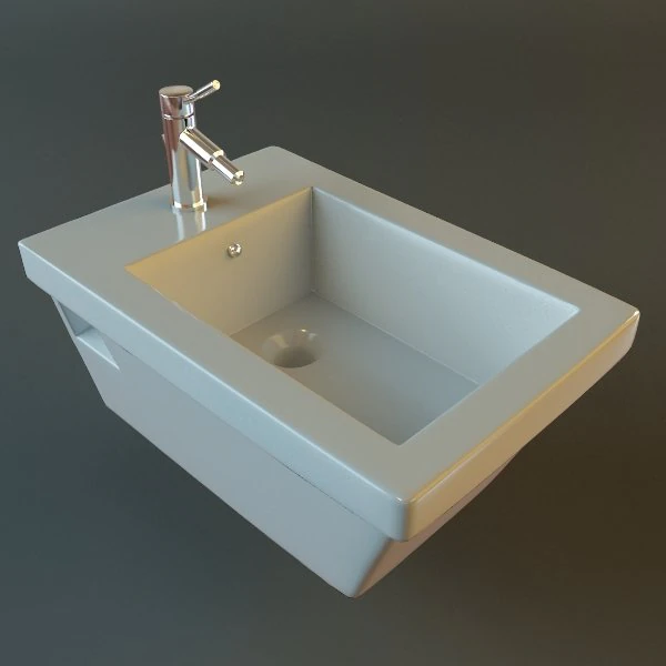 bidet 3D Model .c4d .max .obj .3ds .fbx .stl .blend 