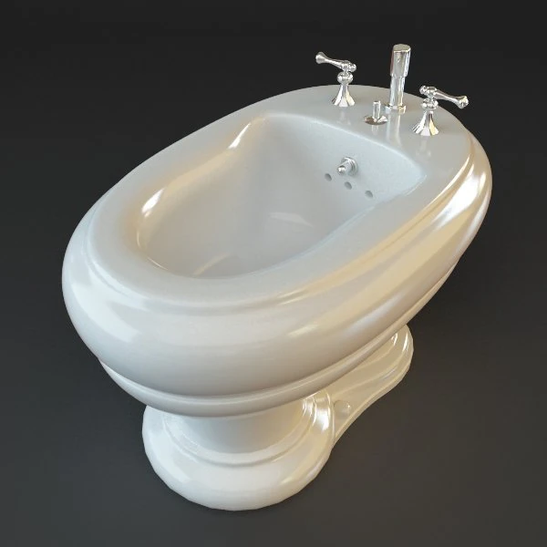bidet 3D Model .c4d .max .obj .3ds .fbx .stl .blend 