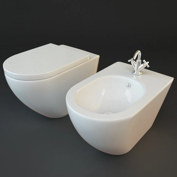 toilet  bidet 3D Model .c4d .max .obj .3ds .fbx .stl .blend 
