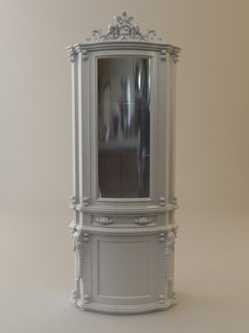 antique display cabinet 3D-Modell .c4d .max .obj .3ds .fbx .stl .blend 