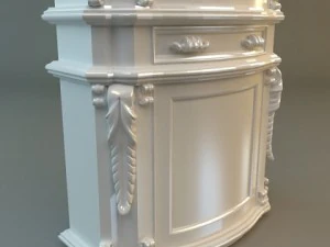 antique display cabinet 3D Model