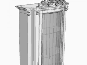 antique display cabinet 3D Model