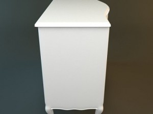 white dresser 3D 모델
