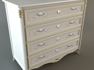 photoreal antique dresser 3D Model