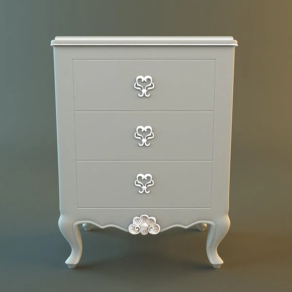 antique nightstand 3D Model .c4d .max .obj .3ds .fbx .stl .blend 