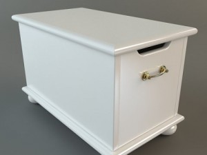 wooden storage chest 3D Model
