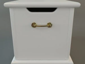 wooden storage chest 3D Model