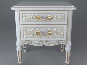 nightstand with drawers Model 3D