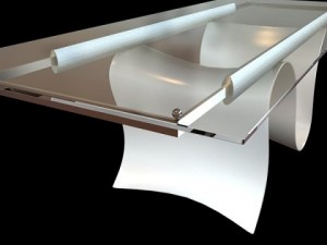 contemporary table with glass top 3D Model
