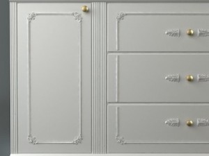 white credenza cabinet 3D Model