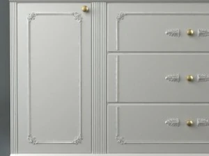 white credenza cabinet 3D Model