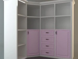 arm&aacute;rio de armazenamento de canto Modelo 3D