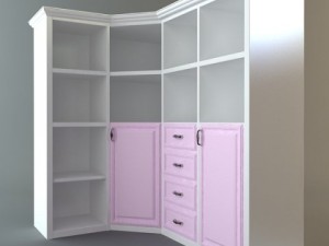 corner storage cabinet 3D 模型