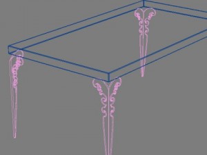 ipe cavalli table Modello 3D