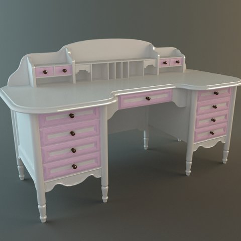 girls desk Modello 3D .c4d .max .obj .3ds .fbx .stl .blend 