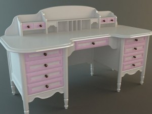 girls desk Modelo 3D