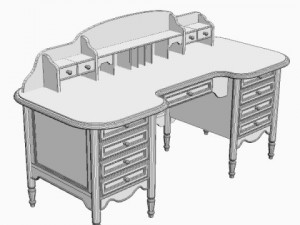 girls desk Modello 3D