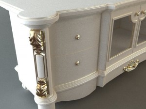 ornate credenza cabinet 3D Model